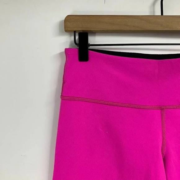 Lululemon Wunder Under High-Rise Crop 18" Pink Mesh Active Yoga Crop Size 8 - Picture 3 of 11